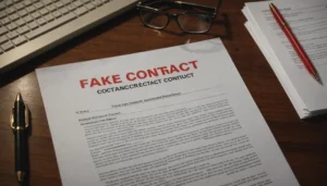 faire un faux contrat de travail risque