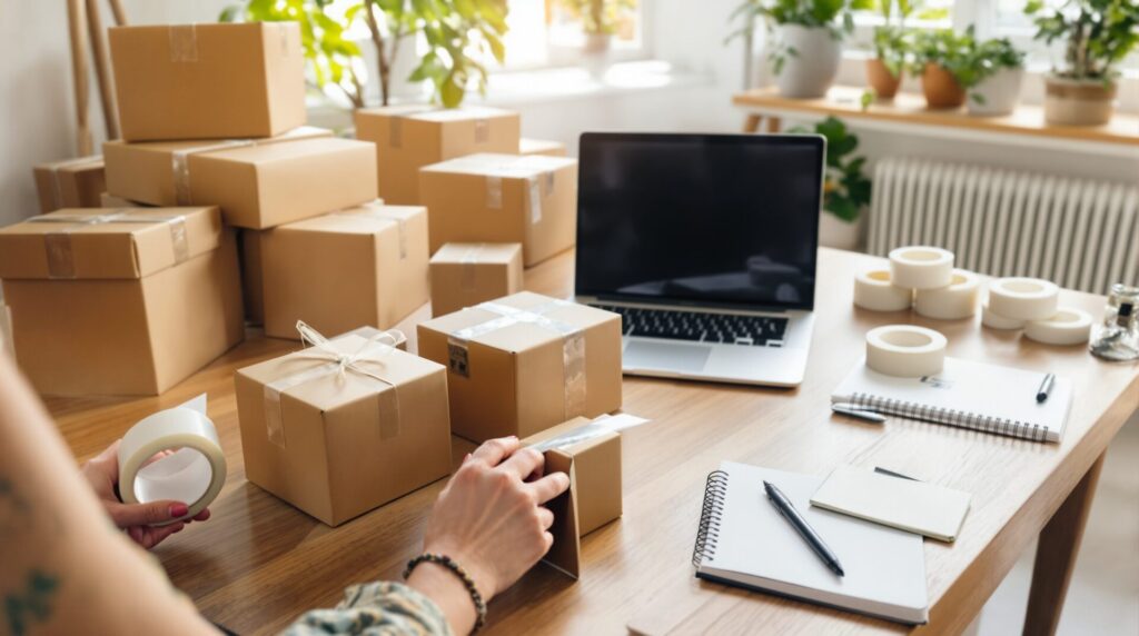 travailler à domicile emballage